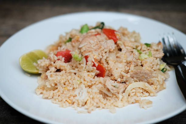 istock Fried rice with pork and, Thai food 930058094