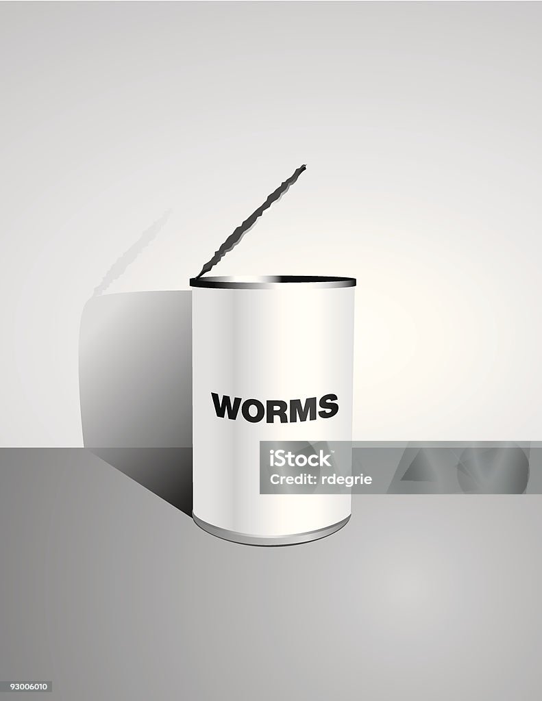 Abrir una Can of Worms-Vector - arte vectorial de Gusano libre de derechos