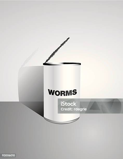 Ilustración de Abrir Una Can Of Wormsvector y más Vectores Libres de Derechos de Gusano - Gusano, Lata - Recipiente, Abierto