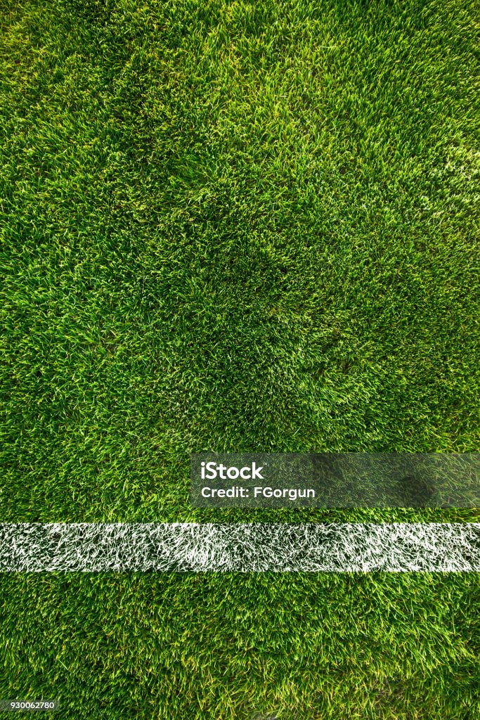 A boundary line on a soccer field Soccer Stock Photo