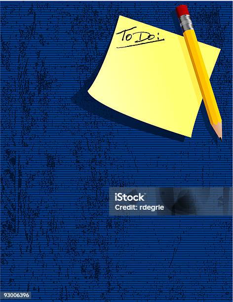 Lista A Fazer - Arte vetorial de stock e mais imagens de Amarelo - Amarelo, Azul, Borracha - Material de Escritório