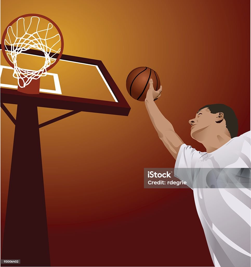 Joueur de Basketball - clipart vectoriel de Adulte libre de droits