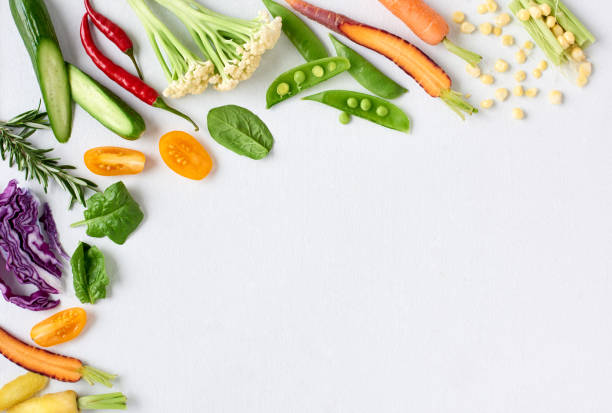 istock Border frame made with colourfl fresh produce 930068856