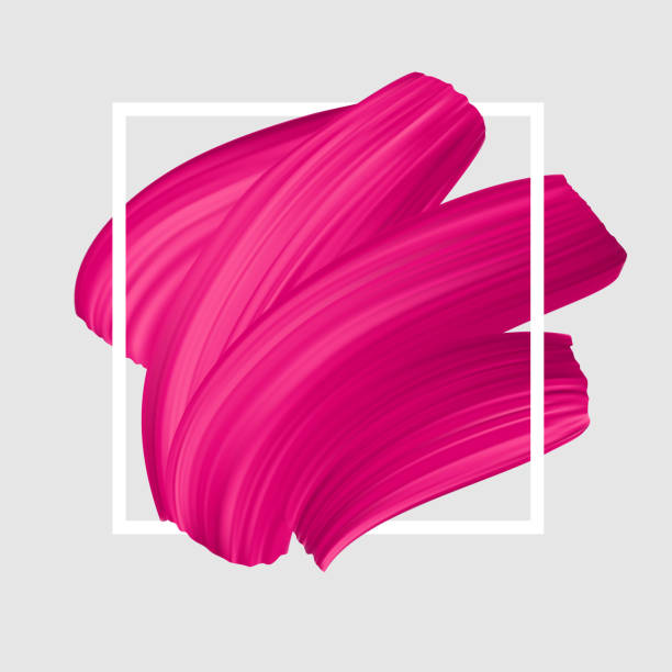 роз�овый вектор помады мазок. женский девчонка символ. - pink abstract stock illustrations