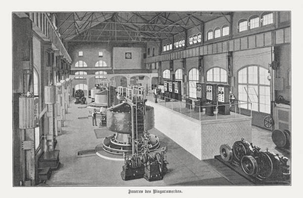 istock Westinghouse generators, Hydroelectric power station, Niagara Falls, USA, published 1898 930072242