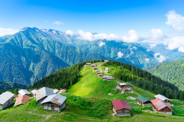 Pokut Plateau Rize Camlihemsin Turkey Pokut Plateau Rize Camlihemsin Turkey military building photos stock pictures, royalty-free photos & images