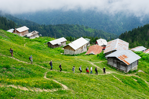 Rize, Turkey - July 2017: Tue Pokut plateau in the Black Sea and Turkey.