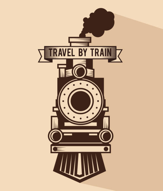 illustrations, cliparts, dessins animés et icônes de voyager en train icône de concept - public transportation isolated mode of transport land vehicle