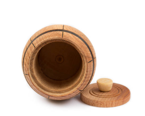 istock Wooden barrel  with lid isolated on white 930094392