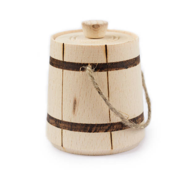 istock Wooden barrel isolated on white 930094404