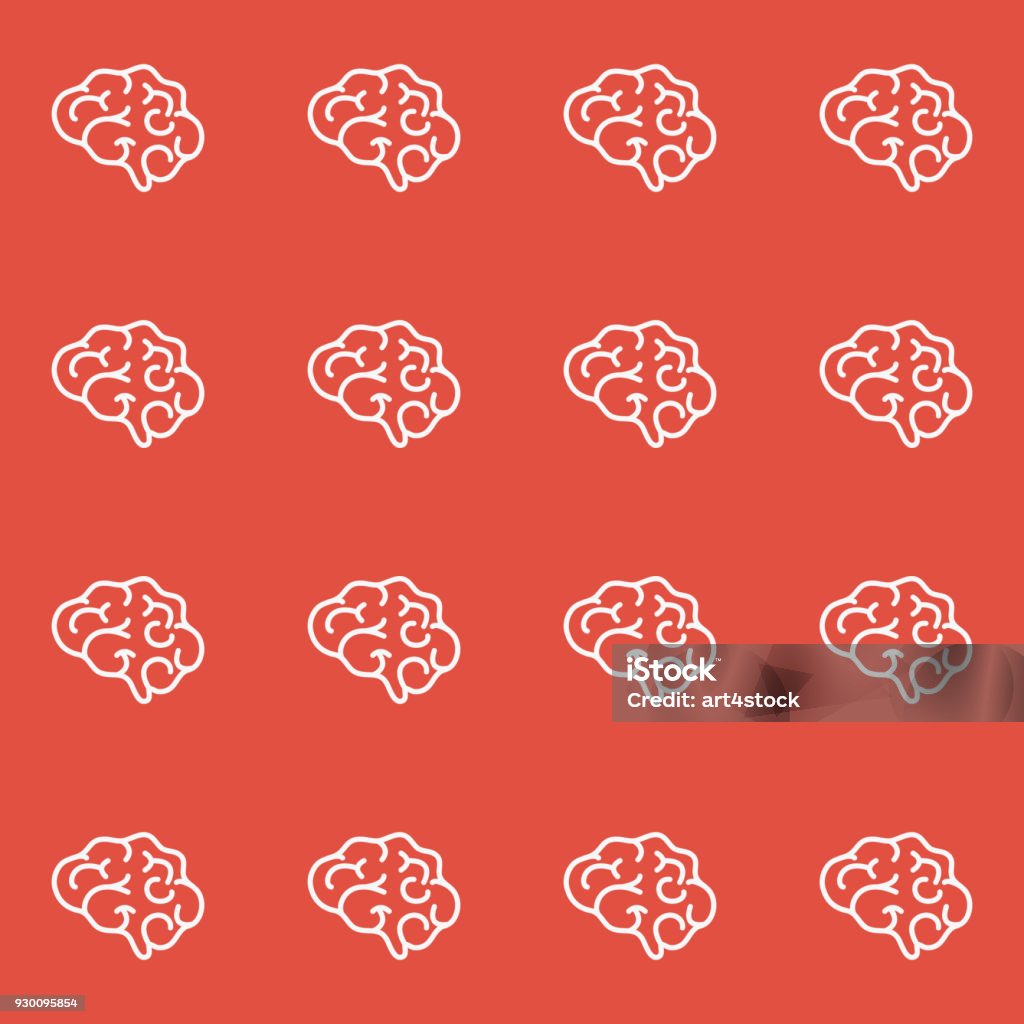 Brain Seamless Pattern Stock Illustration - Download Image Now ...