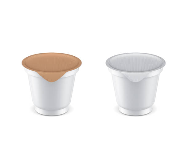 istock Plastic Yogurt Cup Mockup with Foil cover 930096166