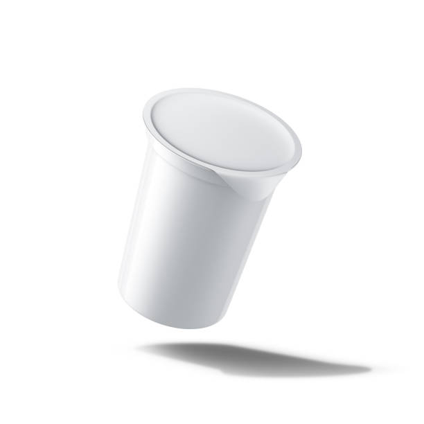 istock Food Plastic Cup Mock-Up for Yogurt with Foil Lid 930096172