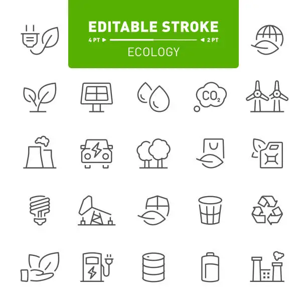 Vector illustration of Ecology Icons