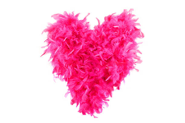 Fluffy pink heart for Valentine stock photo