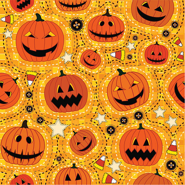 Pumpkin Repeat vector art illustration