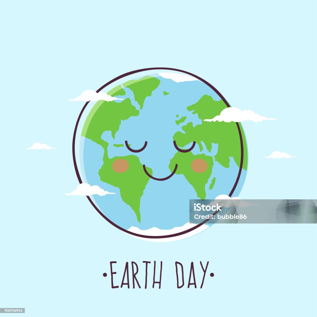 Journée de la terre - clipart vectoriel de Globe terrestre libre de droits