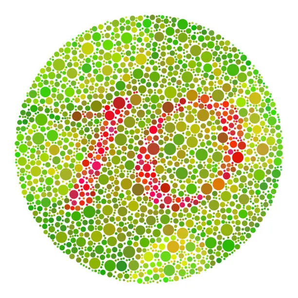 Vector illustration of Color blindness test mosaic.