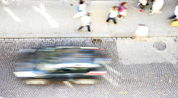 istock Crowd in a street, Florence. Aerial view. 930130350