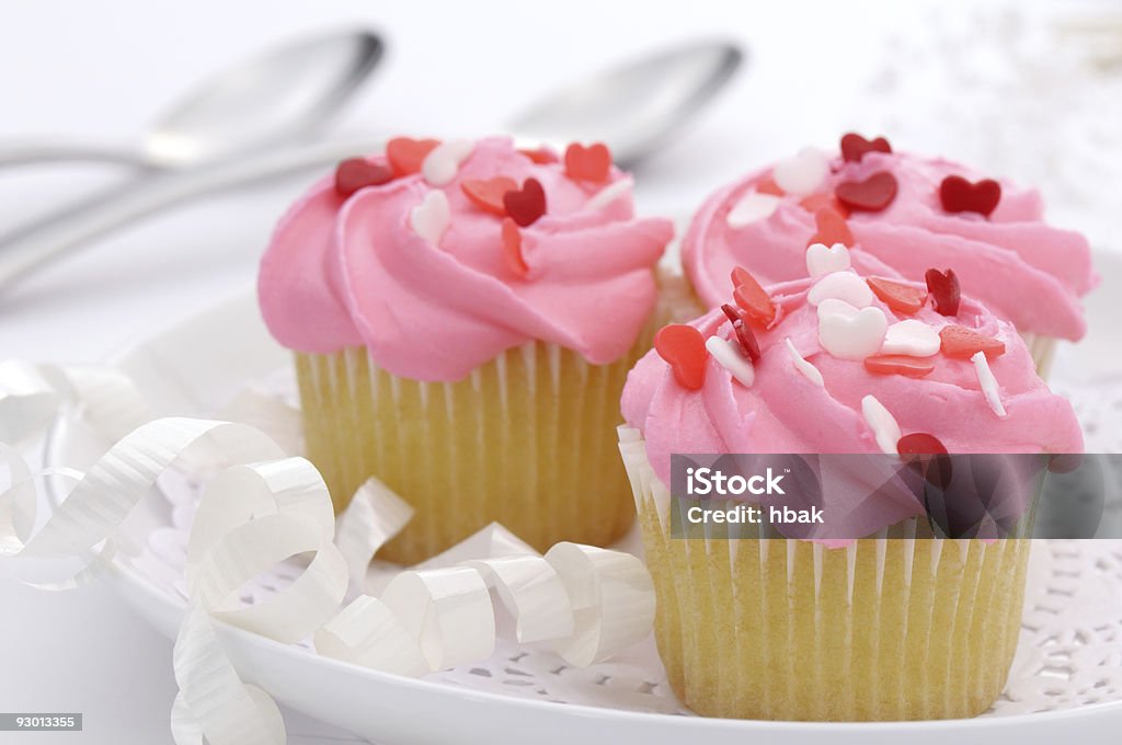 cupcakes Dia dos Namorados - Royalty-free Bolo - Sobremesa Foto de stock