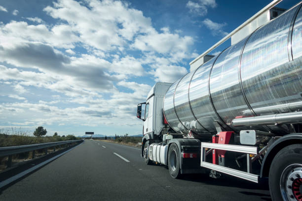 logistics Tanker on the road fuel truck photos stock pictures, royalty-free photos & images