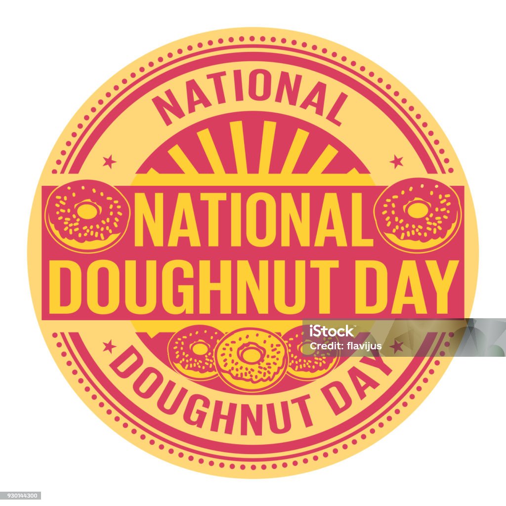 National Doughnut Day National Doughnut Day, rubber stamp, vector Illustration National Doughnut Day stock vector