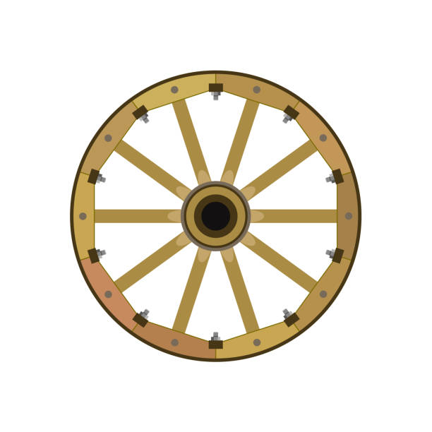 ilustrações de stock, clip art, desenhos animados e ícones de wooden wheel vector - wooden hub