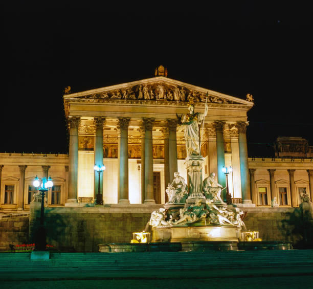 istock Parliament at night in Vienna, Austria 930144630