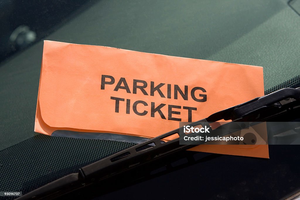 Parking Ticket in Envelope  Parking Ticket Stock Photo