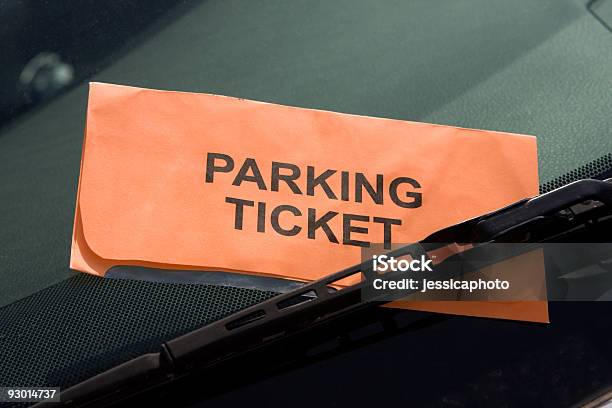 Parking Ticket In Envelope Stock Photo - Download Image Now - Parking Ticket, Car, Color Image