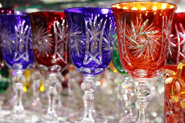 Bohemian crystal in a store window Bohemian crystal in a store window bohemia stock pictures, royalty-free photos & images