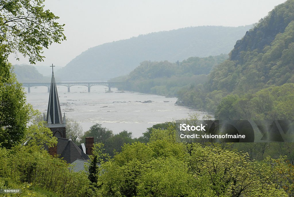 Hazy Harpers Ferry  Color Image Stock Photo