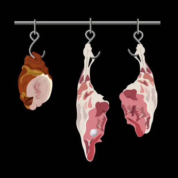 Vector illustration of Butcher shop vector