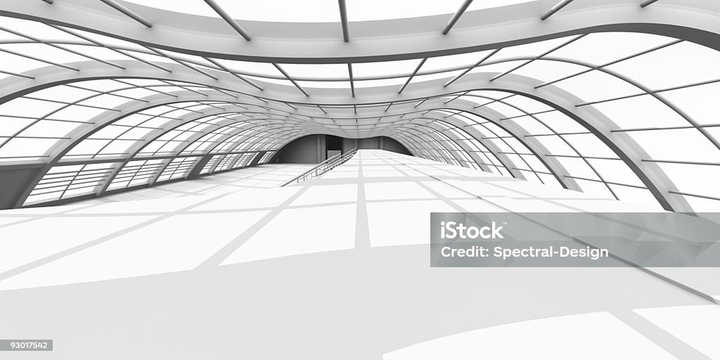 廊下の建築 - 3Dのロイヤリティフリーストックフォト