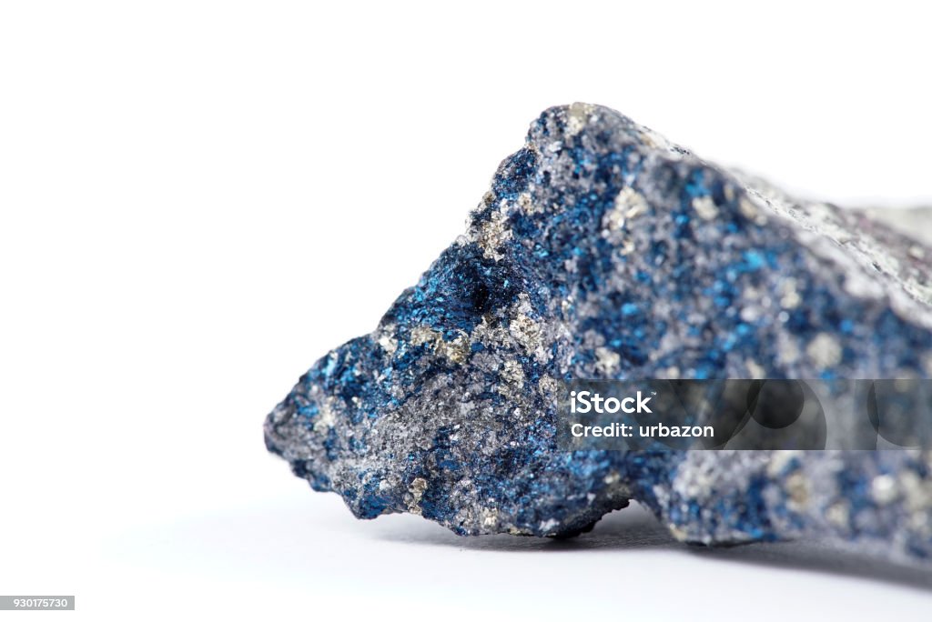 Minerai de Chalcopyrite bleu - Photo de Bleu libre de droits