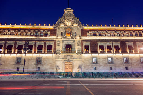 istock National Palace in Mexico City seen at night 930182172