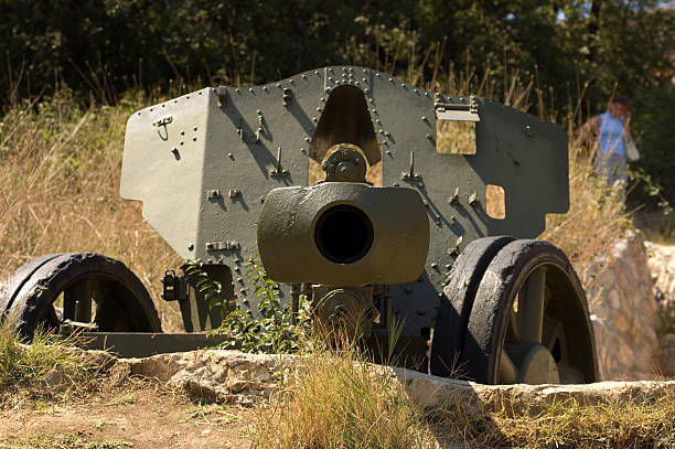 istock Barrel of an artillery gun 93018219