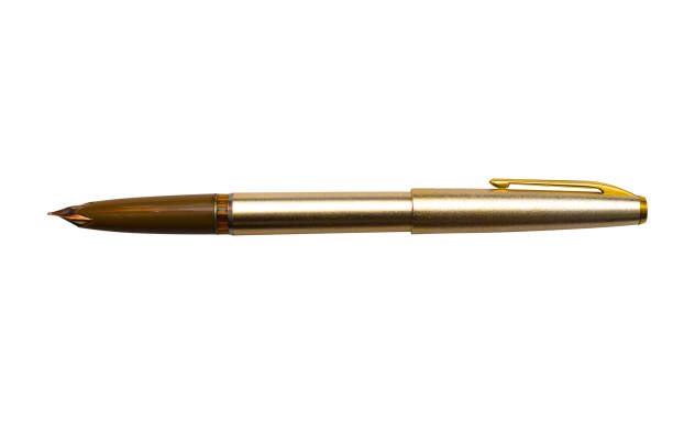 istock Golden Ink pen. Stationery. 930182464