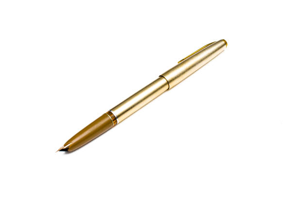istock Golden Ink pen. Stationery. 930182486