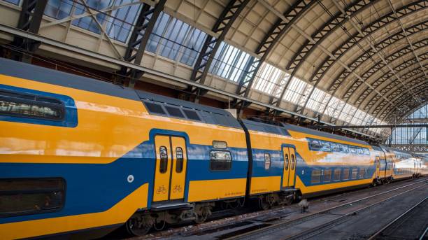 istock Dutch trains at Amsterdam Central Station 930211910