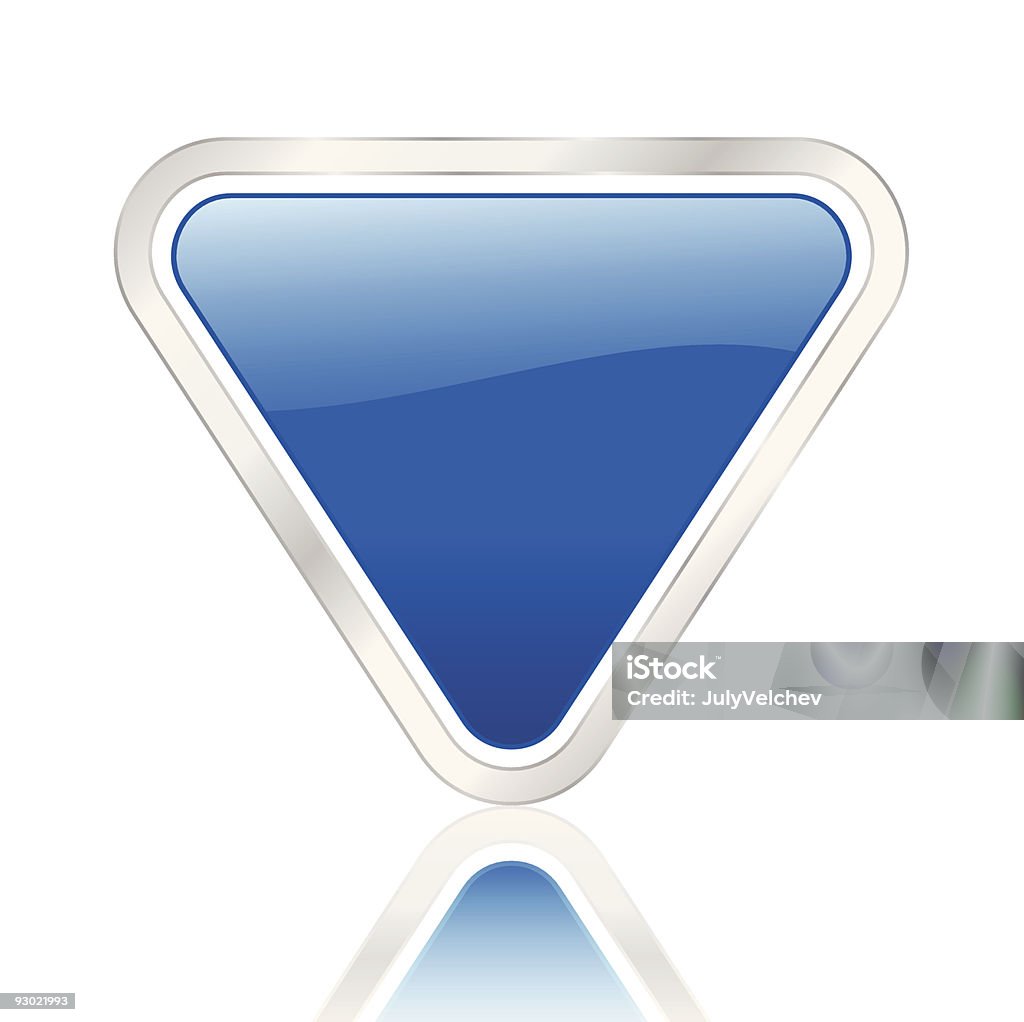 Icono azul triangle - arte vectorial de Azul libre de derechos