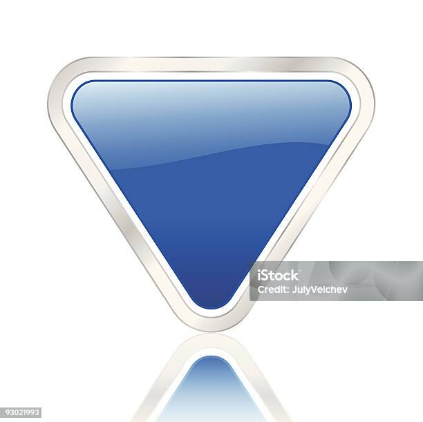 Ilustración de Icono Azul Triangle y más Vectores Libres de Derechos de Azul - Azul, Blanco - Color, Brillante