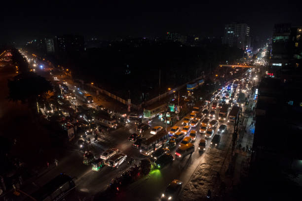 istock Traffic jam at night in Dhaka, Bangladesh 930219942