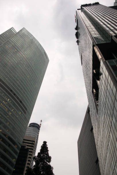 istock Skyscrapers in Singapore on a cloudy day 930224980