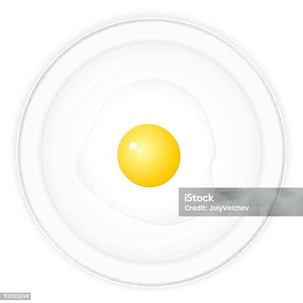 Plat Et Œufs Frits Vecteurs libres de droits et plus d'images vectorielles de Aliment - Aliment, Assiette, Blanc