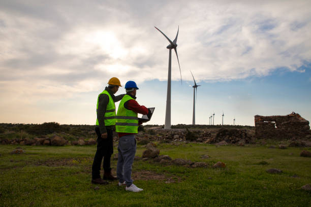 istock Engineers of wind turbine 930235286