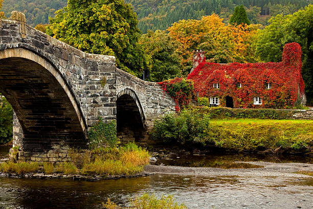 Llanrwst, North Wales  snowdonia national park stock pictures, royalty-free photos & images