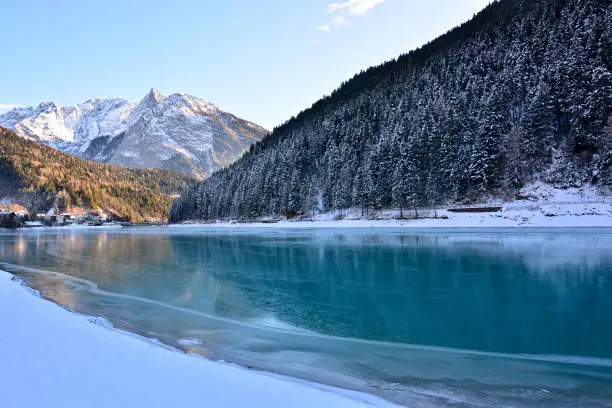 Winter in the Dolomites, between Cortina d'Ampezzo auronzo and the Marmolada