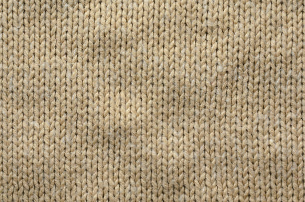 istock Texture of Beige Knitted Textile 930244004