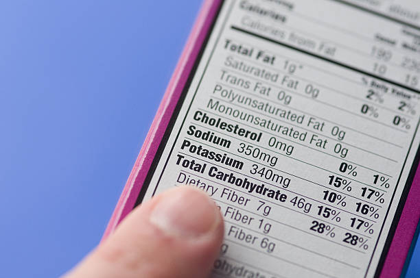 Nutrition Label stock photo